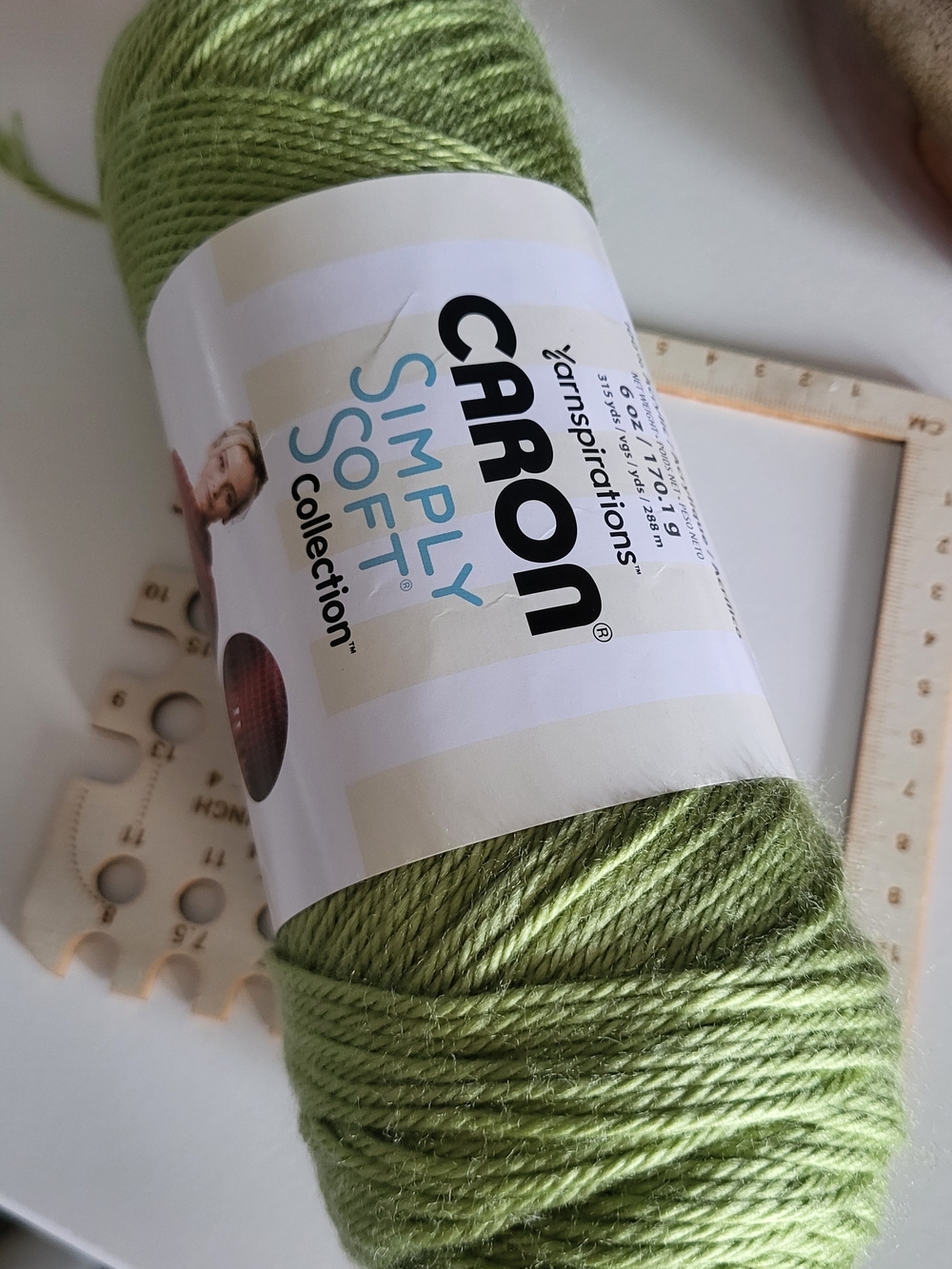Caron Simply Soft Collection Yarn — Light Green